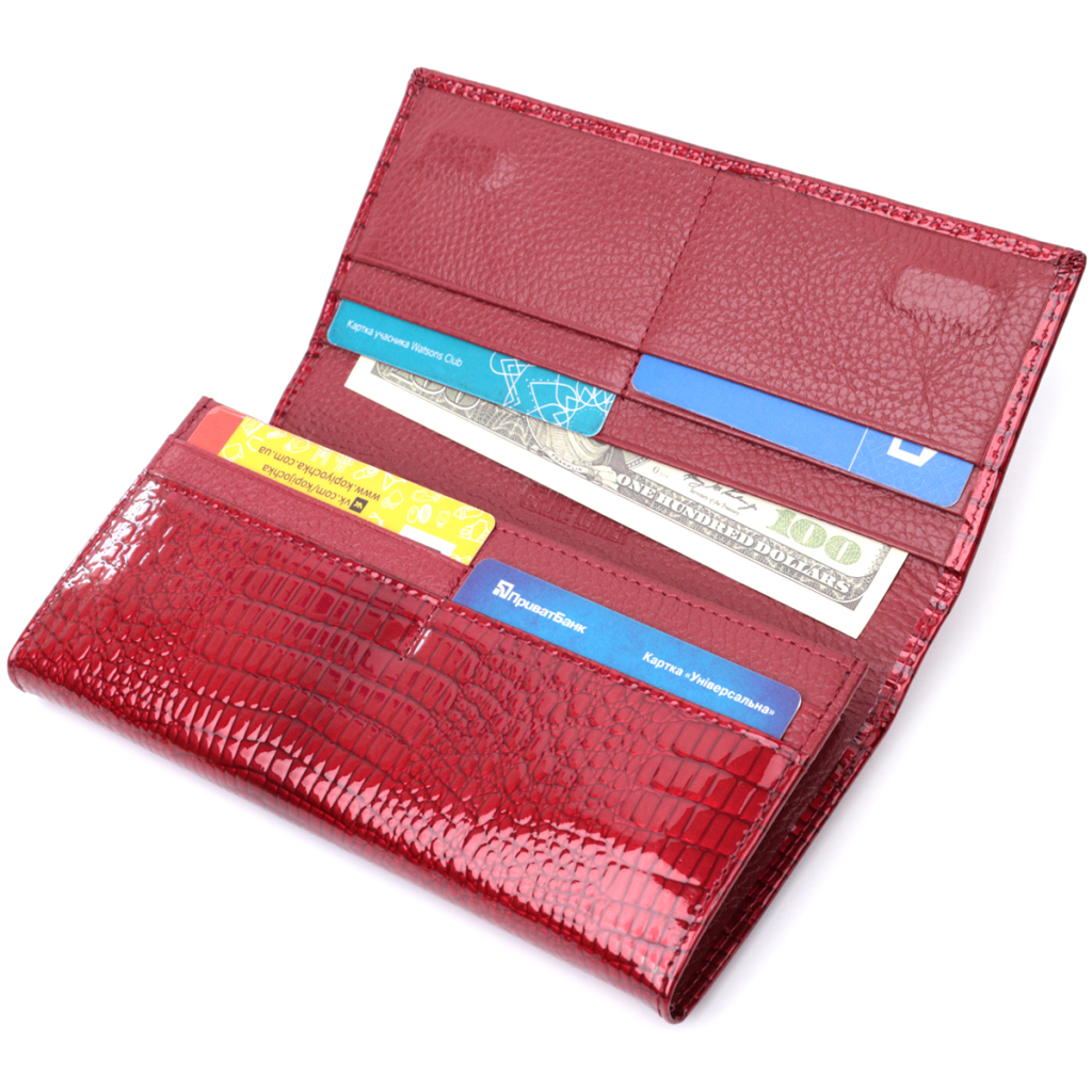 Гаманець ST Leather З натуральної шкіри Червоний (22717) - зображення 6