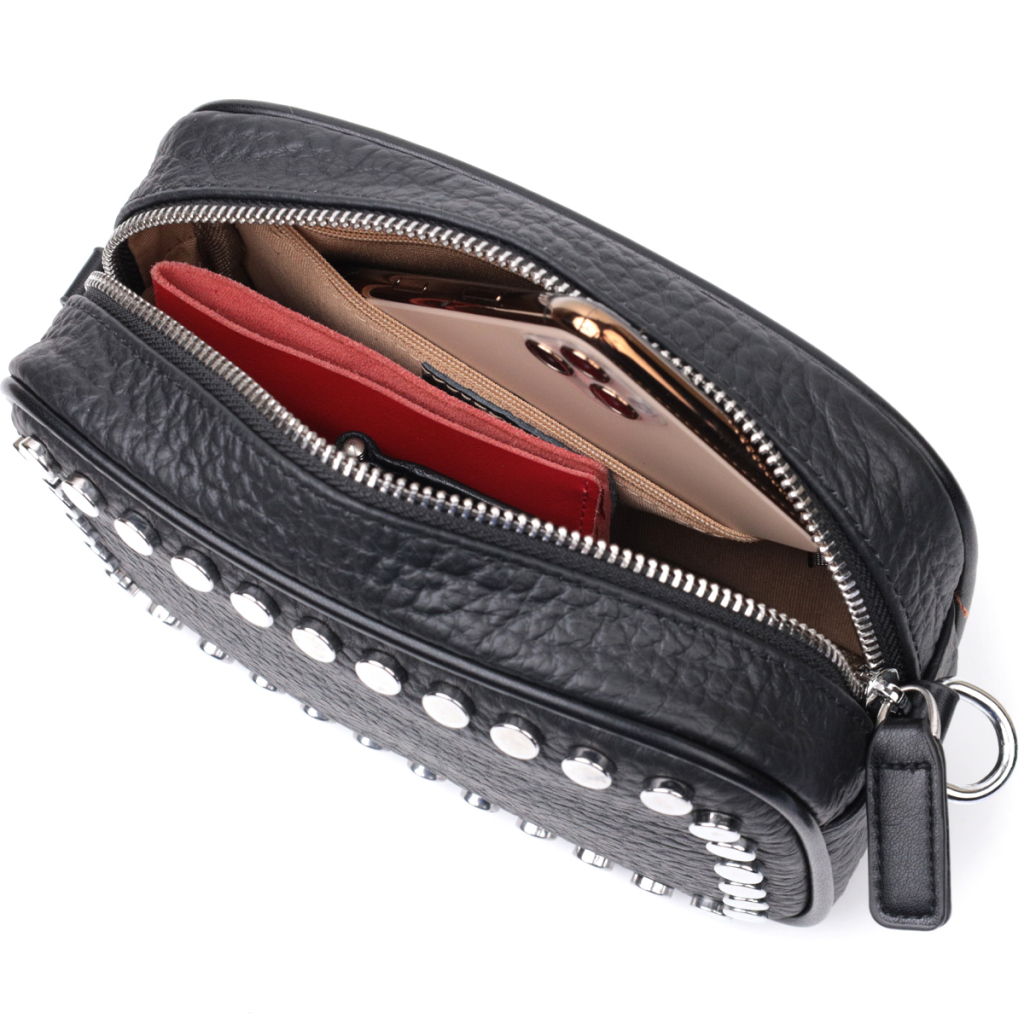 Сумка Vintage З натуральної шкіри Чорна (22333) - зображення 6