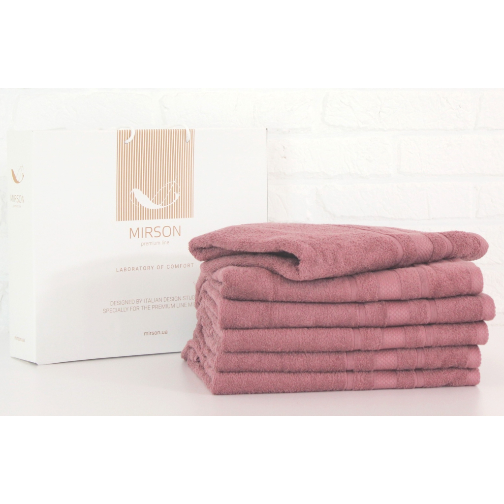 Рушник MirSon набір банних №5083 Elite SoftNess Violet 70х140 6 шт (2200003524239) - зображення 1