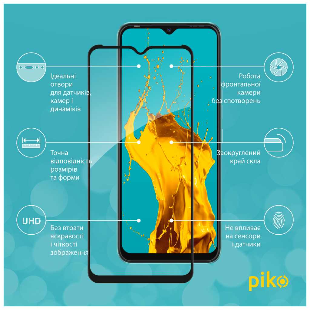 Скло захисне Piko Full Glue Tecno Spark 8 (1283126533105) - зображення 2