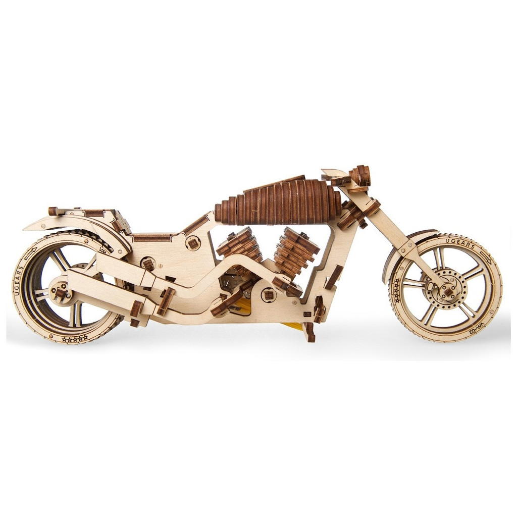 Збірна модель Ugears механічний Байк VM-02 (70051) - зображення 4