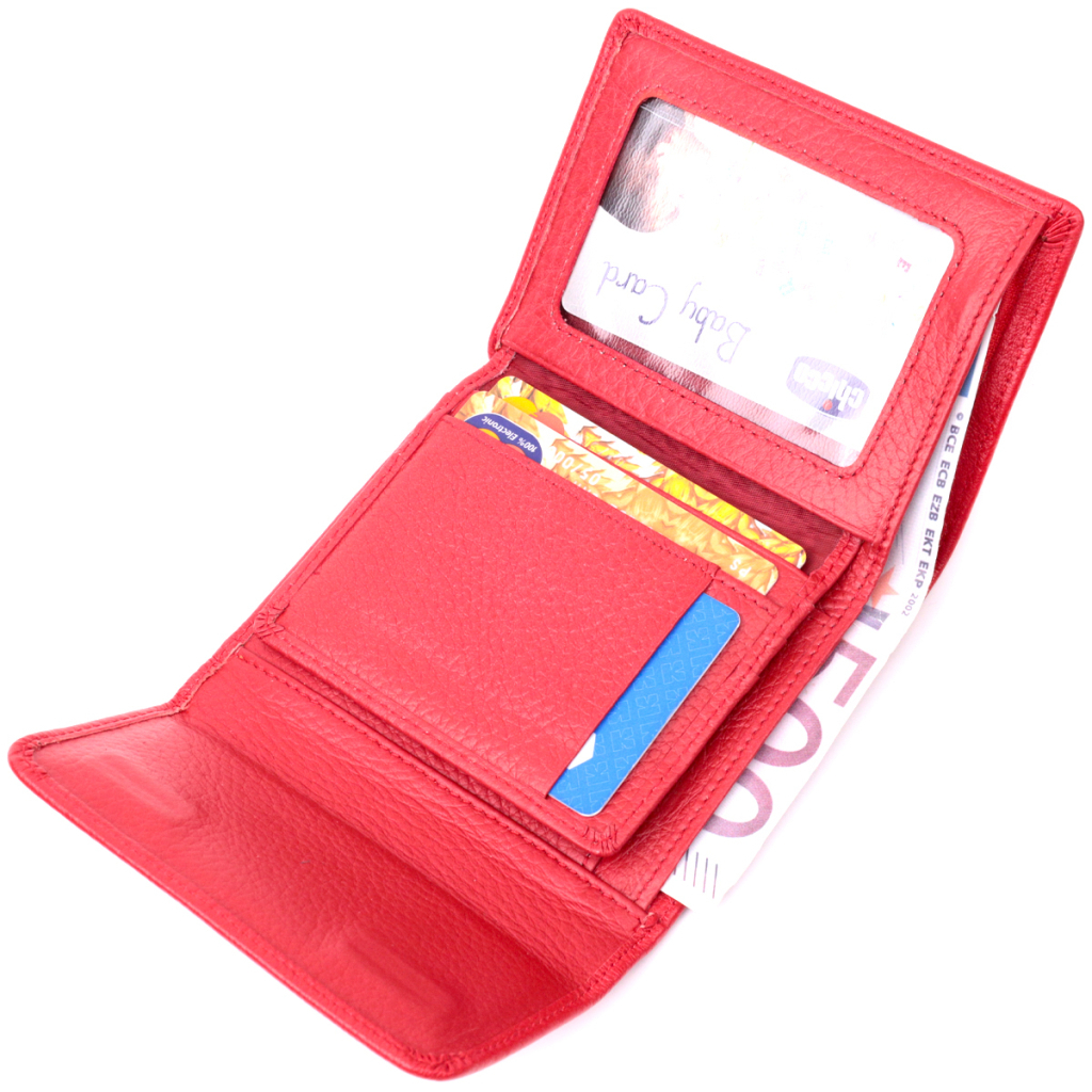 Гаманець ST Leather З натуральної шкіри Червоний (19482) - зображення 7