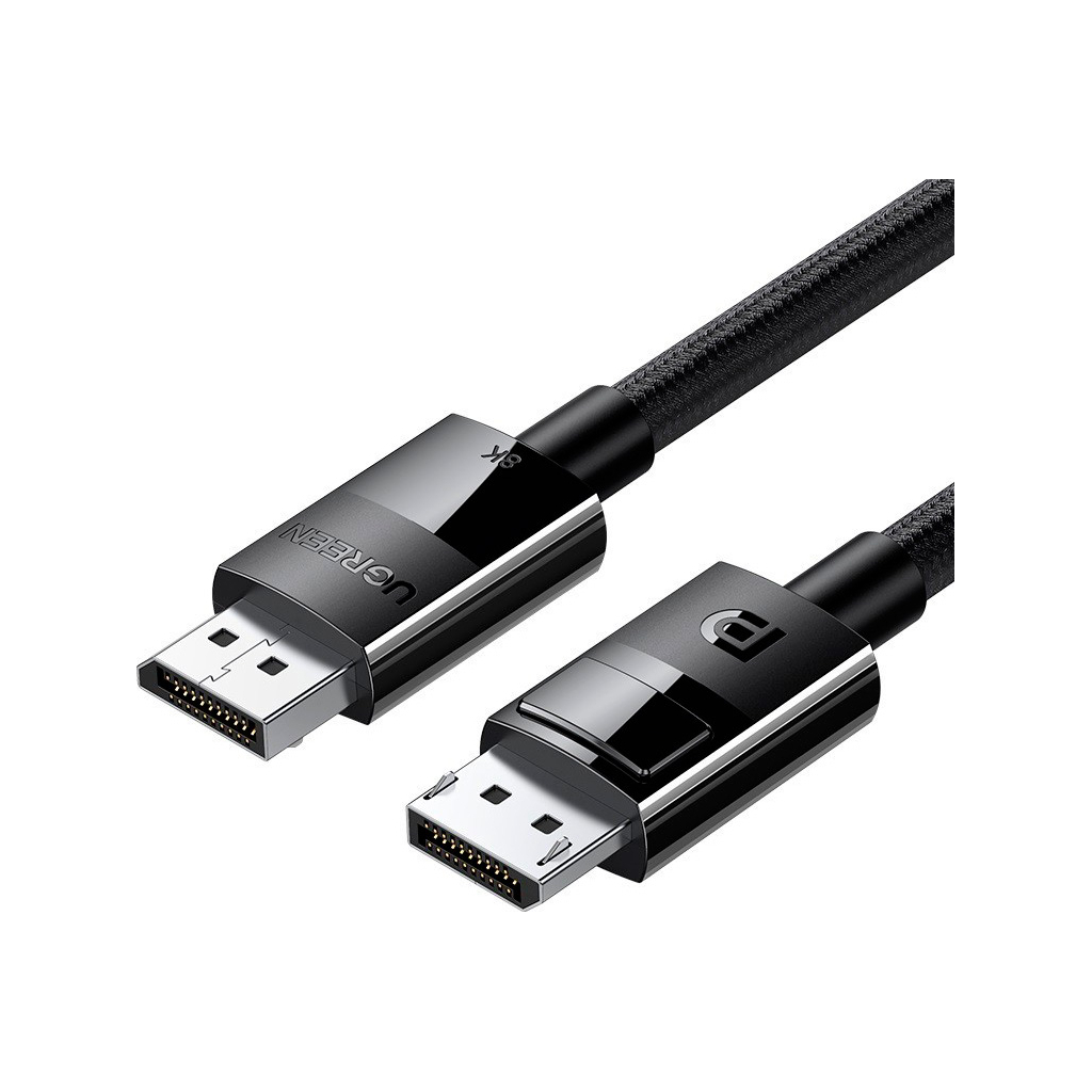 Кабель мультимедійний DisplayPort M to DisplayPort M 1.5m V1.4 braided DP114 black UGREEN (80391) - зображення 1