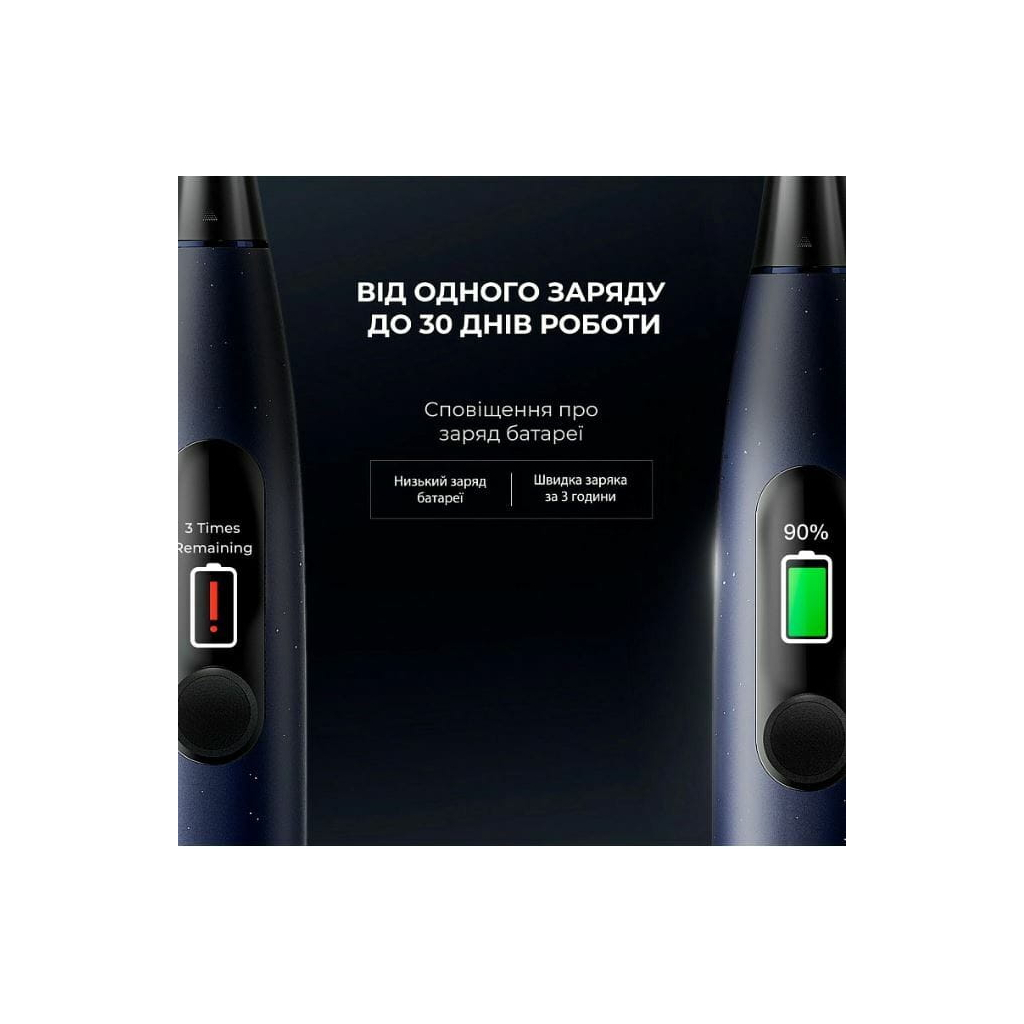 Електрична зубна щітка Oclean X Pro Digital Dark Blue (6970810553482) - зображення 5
