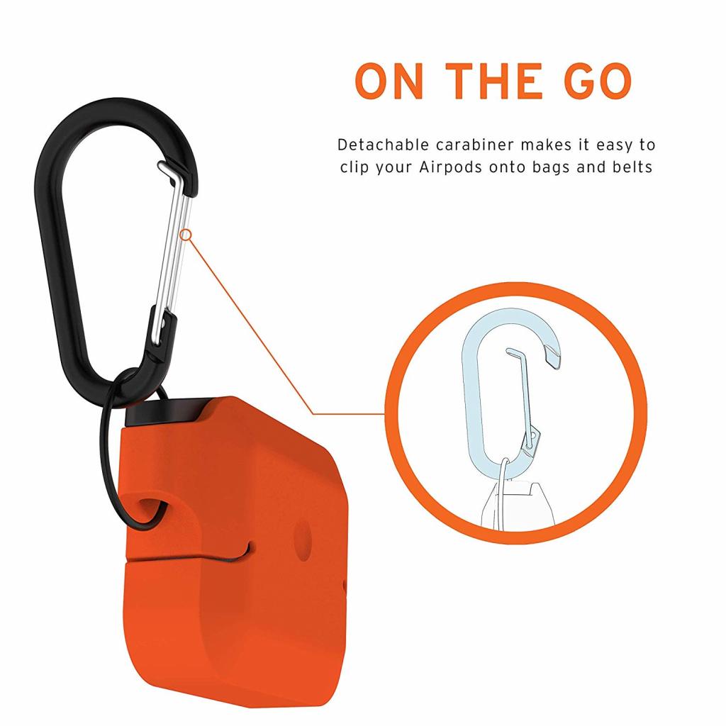 Чохол для навушників UAG для Airpods Pro Silicone Orange/Black (10225K119740) - зображення 7