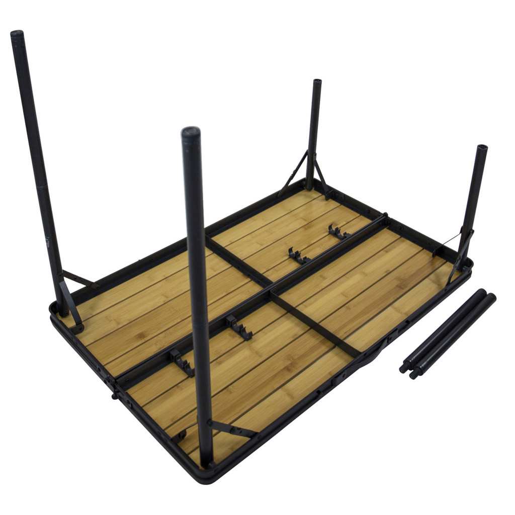 Туристичний стіл Bo-Camp Trafford 90 x 60 cm Коричневий (1404670) - зображення 4