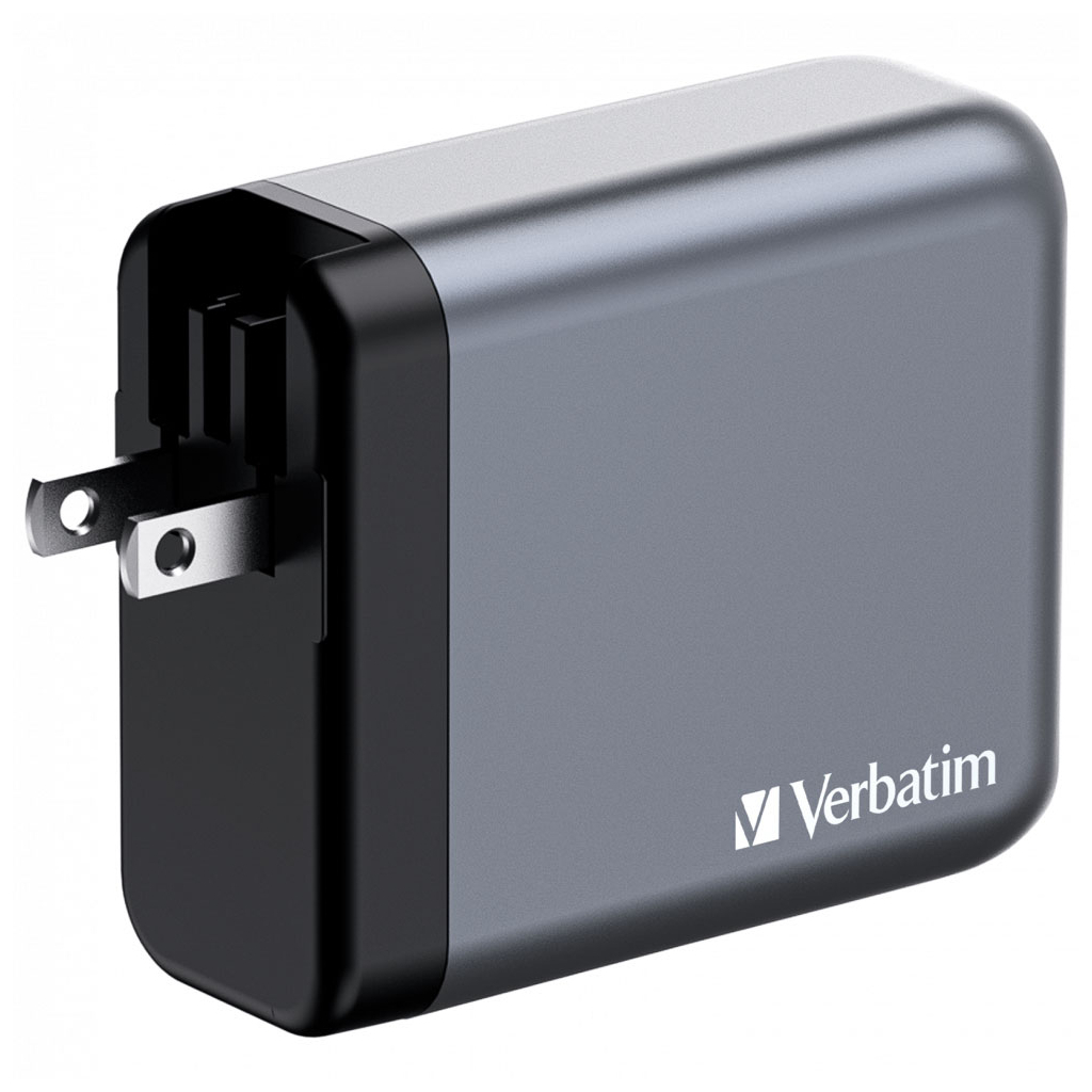 Зарядний пристрій Verbatim GaN 140 W 4 ports (2xUSB-C-140 W,USB-C 20 W /USB-A -3.0) (32203) - зображення 3