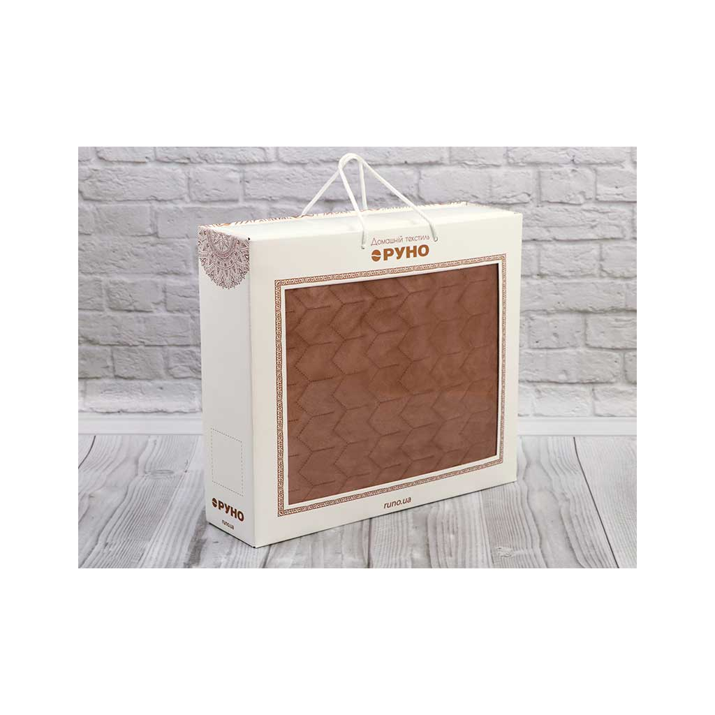 Покривало Руно двостороннє VeLour Коричневе 180 х 220 см (340.55_Cappuccino) - изображение 9