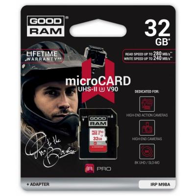 Карта пам'яті Goodram 32GB microSDHC UHS II V90 U3 IRDM PRO (IRP-M9BA-0320R11) - зображення 2