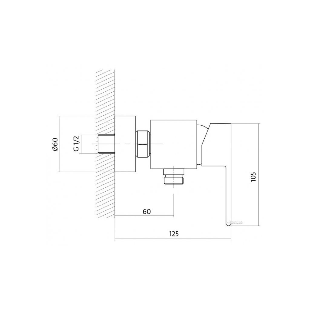 Змішувач Cersanit ELIO для душу (S951-032) - изображение 2