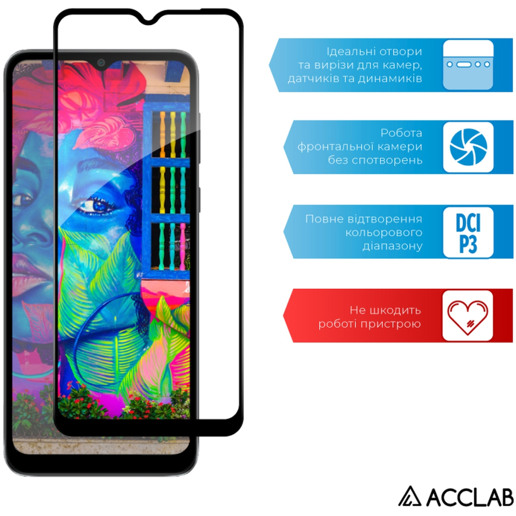 Скло захисне ACCLAB Full Glue MOTO E13 Black (1283126573620) - зображення 5