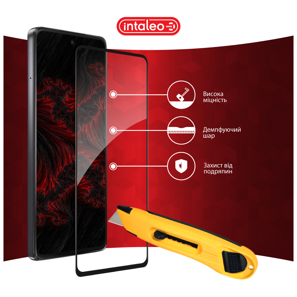 Скло захисне Intaleo Full Glue Moto G75 Black (1283126607400) - зображення 5