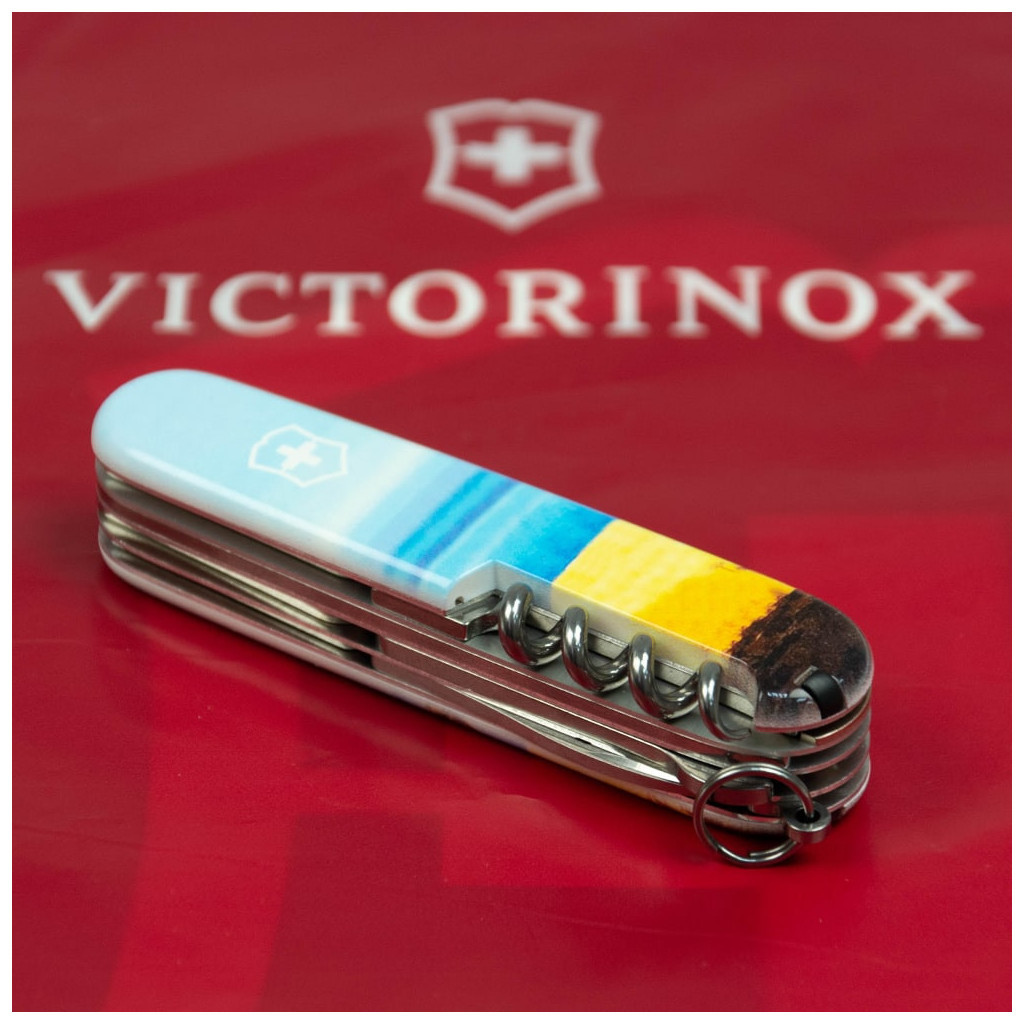 Ніж Victorinox Huntsman Ukraine 3D 91 мм Марка русскій воєнний корабль ВСЬО (1.3713.7_T3120h) - зображення 4