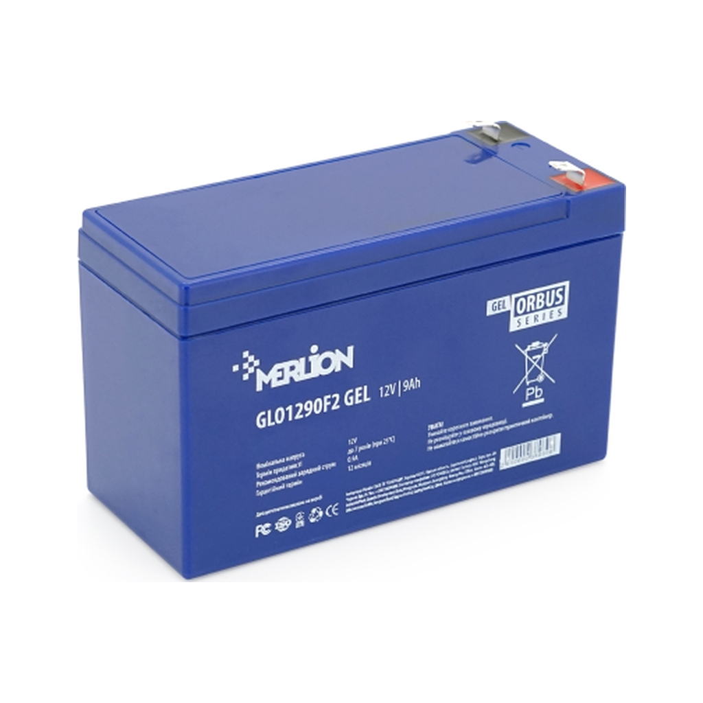 Батарея до ДБЖ Merlion GLO 12V 9Ah GEL (GLO1290F2 GEL) - зображення 1