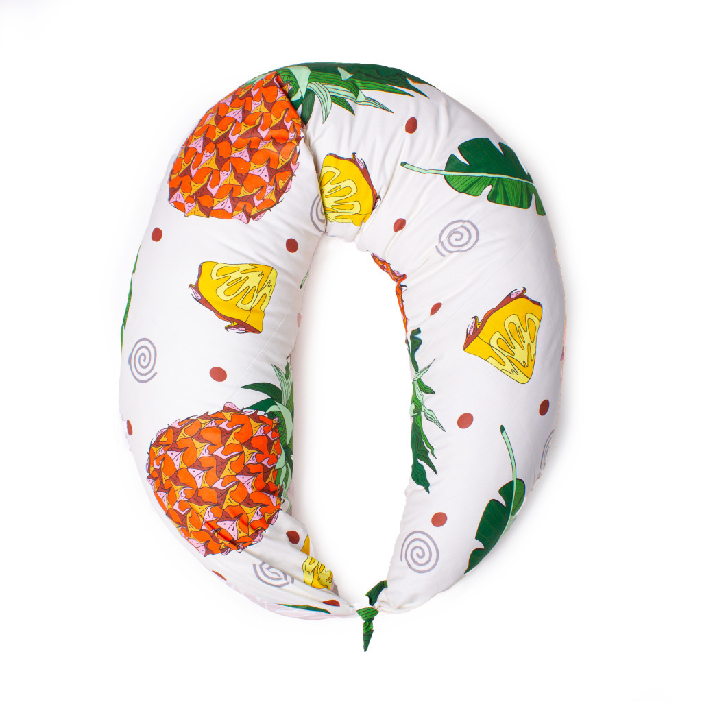 Подушка MirSon для вагітних та годування №8328 Print Line 17-0263 Ananas Бязь 30х170х20 см (2200006200536) - зображення 2