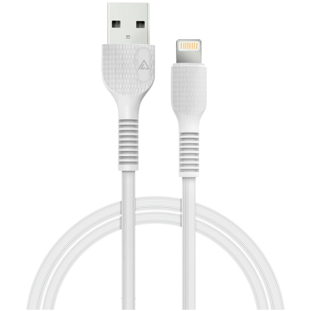 Дата кабель USB 2.0 AM to Lightning 1.2m AL-CBCOLOR-L1WT White ACCLAB (1283126518225) - зображення 1