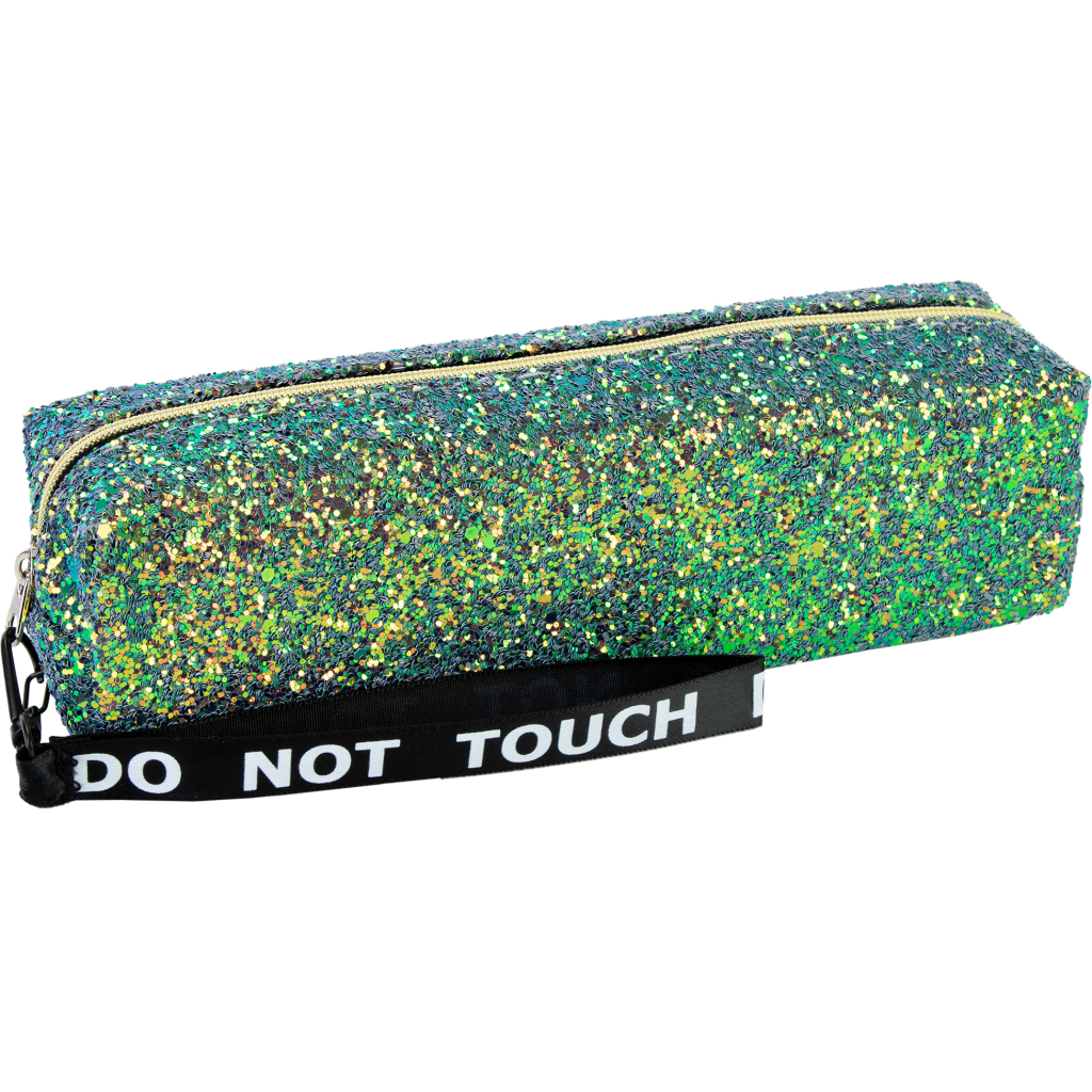 Пенал Cool For School з блискітками та ремінцем на карабіні 1 відділення зелений (CF87036) - зображення 1