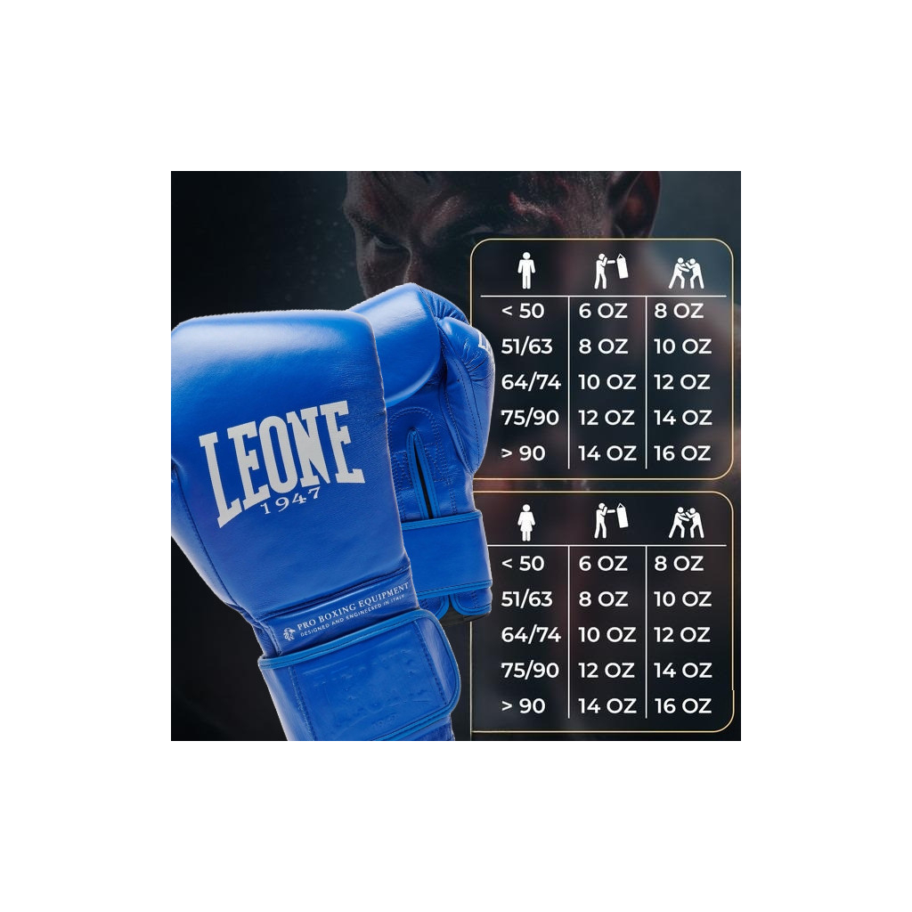 Боксерські рукавички Leone GN111 The Greatest Blue 16 унцій (GN111_Blue_16oz) - зображення 10