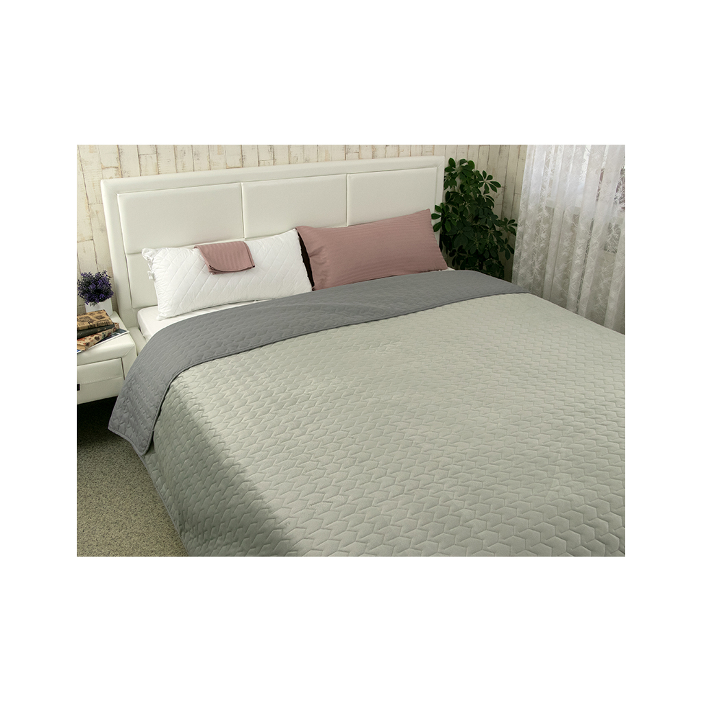 Подушка Руно силіконова Spanish Style 40х80 см з сатиновою пудровою наволочкою (307Spanish style_purple) - зображення 5