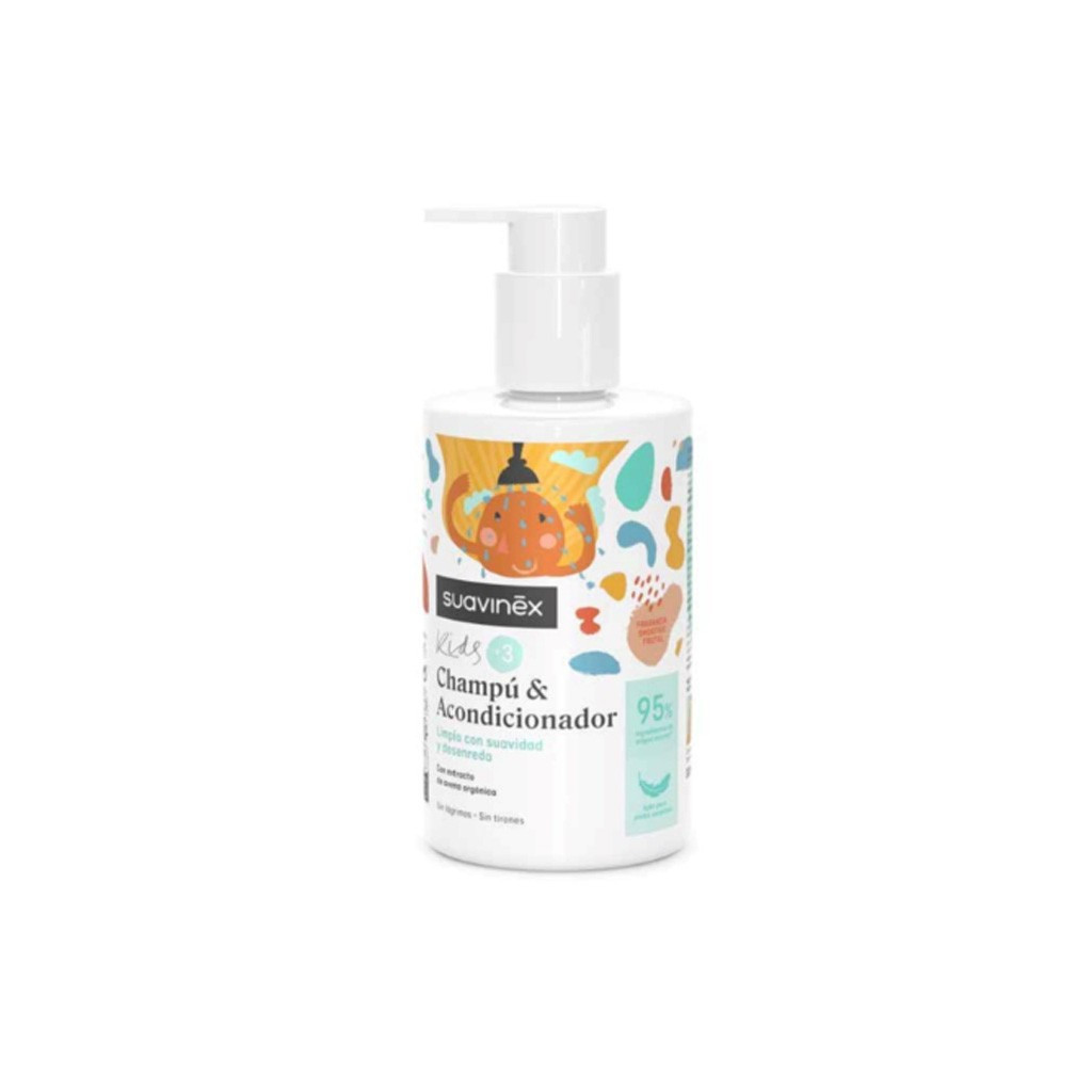 Дитячий шампунь Suavinex з кондиціонером для волосся від 3 років, 300 мл (308139) - зображення 1