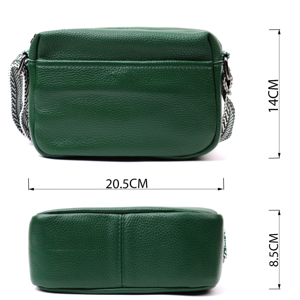 Сумка Vintage З натуральної шкіри Зелена (22603) - зображення 3