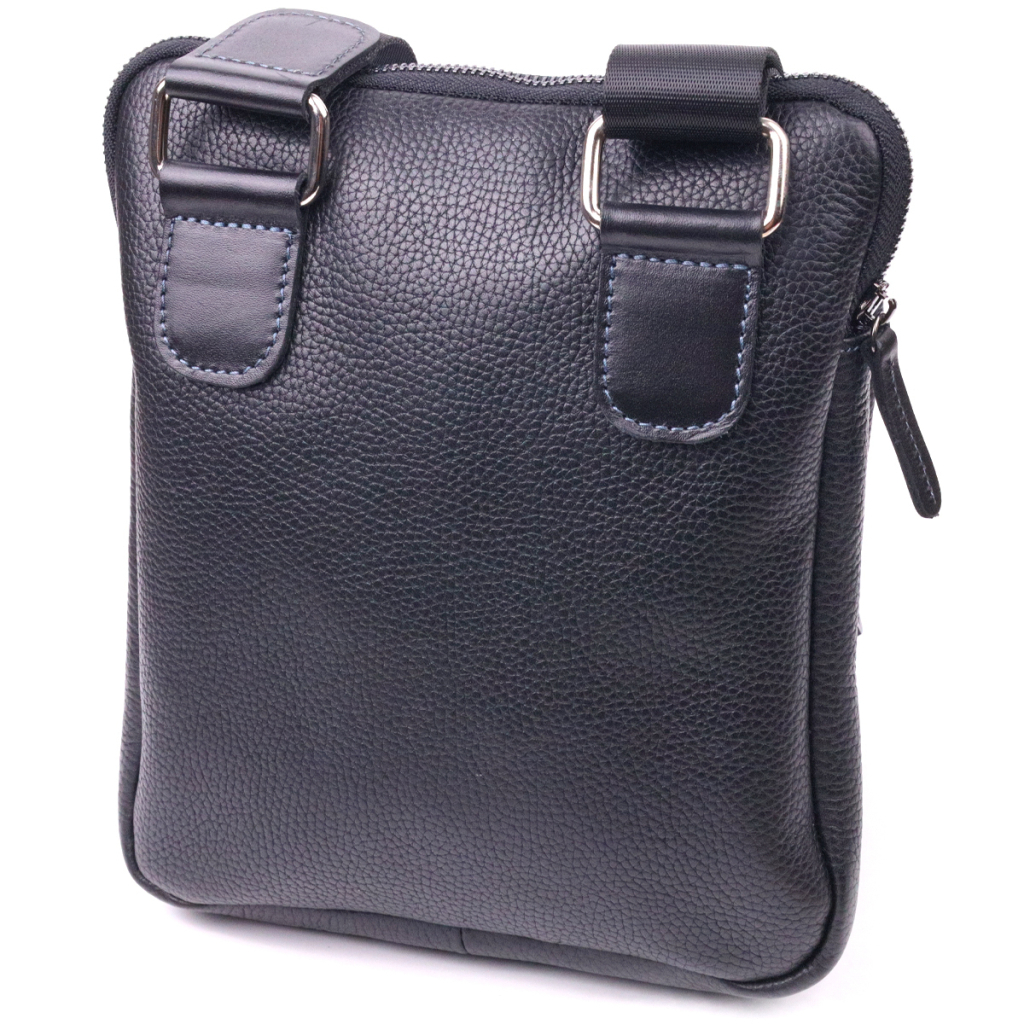 Сумка Shvigel З комбінованої натуральної шкіри Чорна (18720) - зображення 2