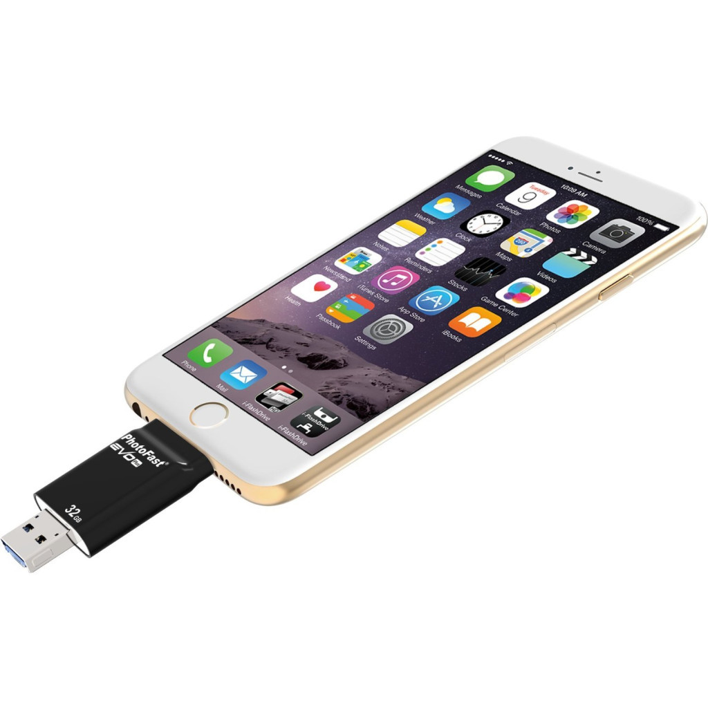 USB флеш накопичувач PhotoFast 32GB i-Flashdrive EVO Plus Black USB3.0-microUSB/Lightning (EVOPLUS32GBU3) - зображення 11