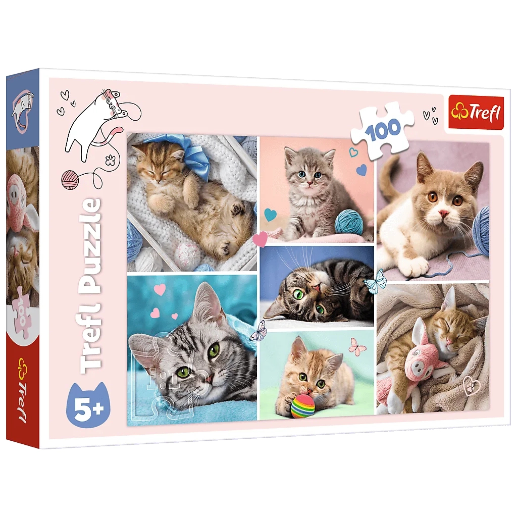Пазл Trefl У котячому світі 100 елементів (5900511164206) - зображення 1