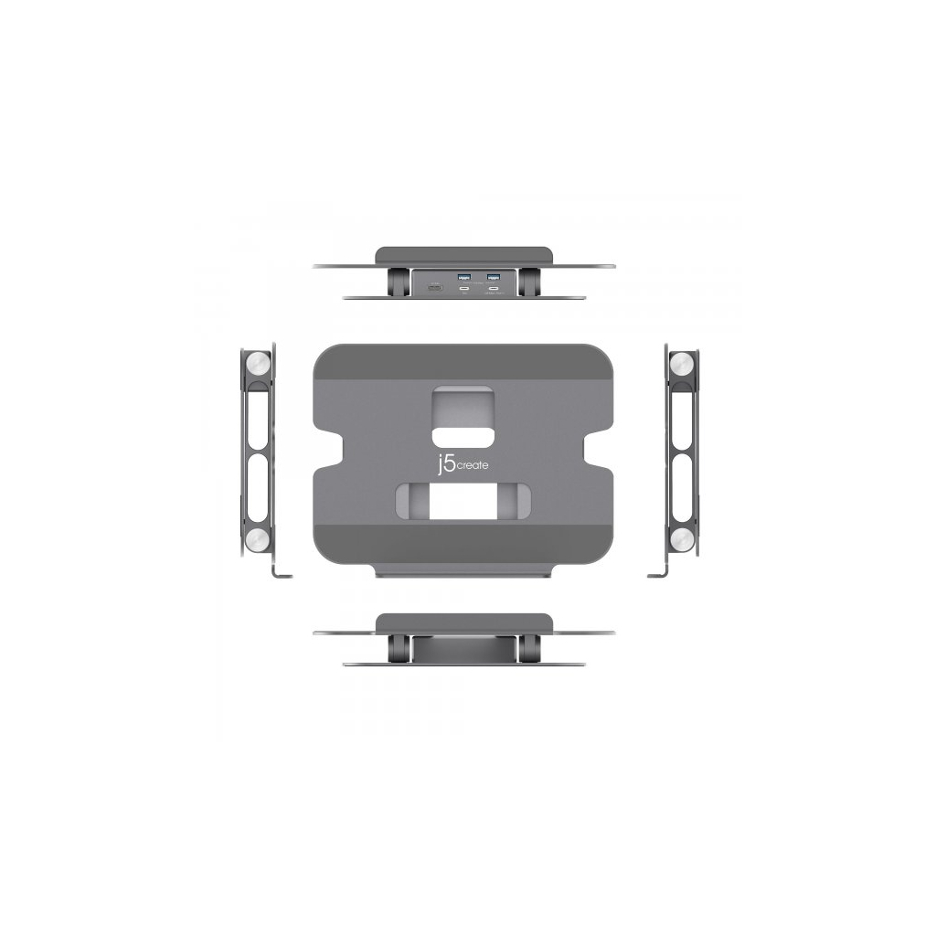 Порт-реплікатор J5create Dock-Station USB-C 6-in-1 (HDMI/PD/USB-A/USB-C) (JTS327-N) - зображення 3