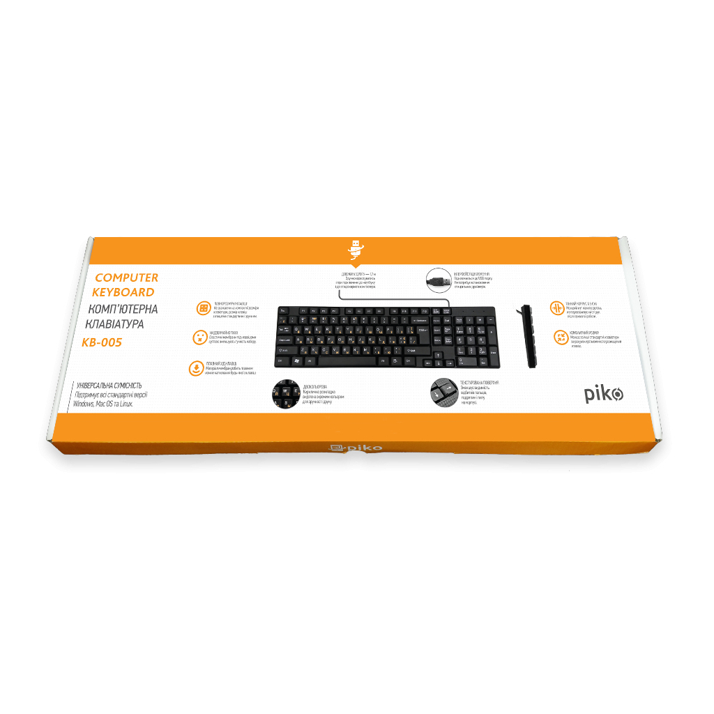 Клавіатура Piko KB-005 USB Black (1283126472459) - изображение 4