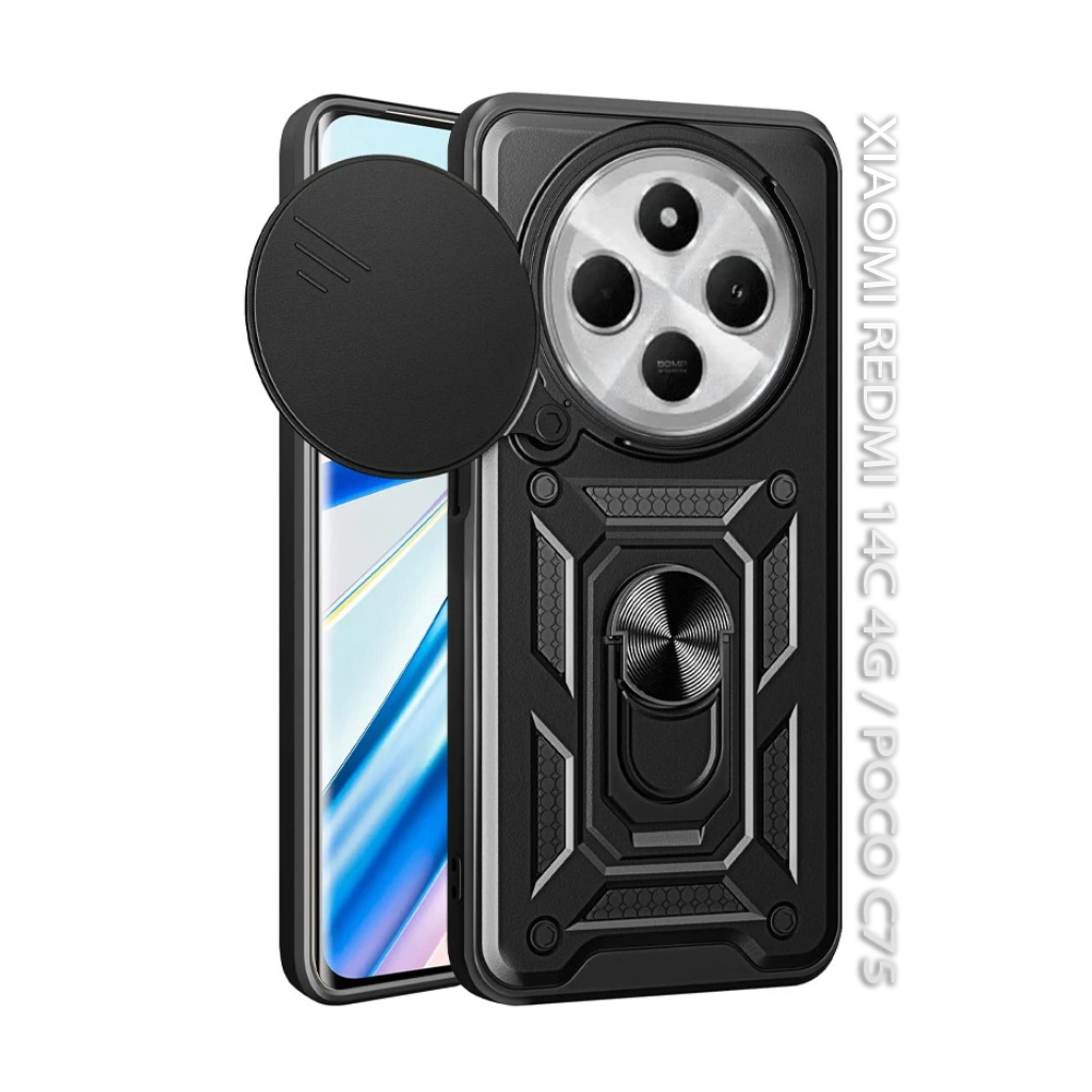 Чохол до мобільного телефона BeCover Military Xiaomi Redmi 14C 4G / Poco C75 Black (712489) - зображення 1