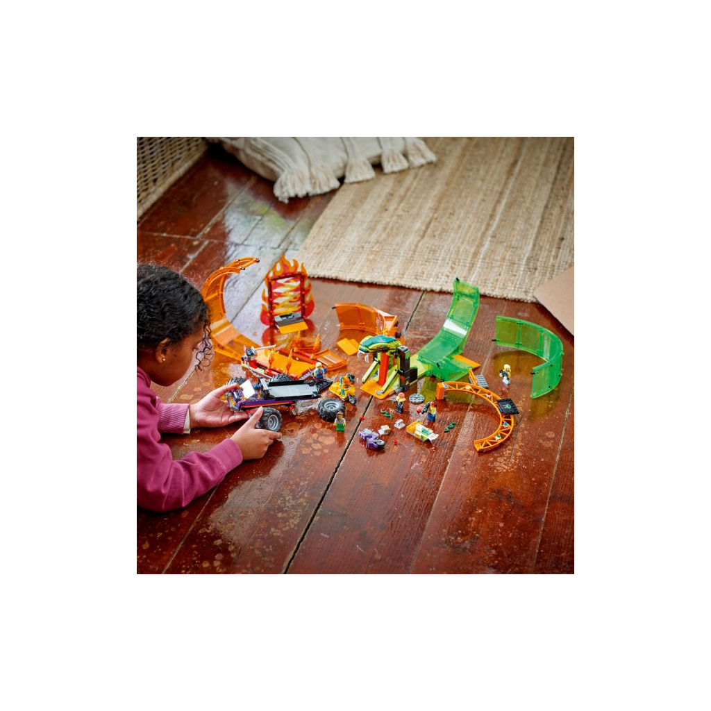 Конструктор LEGO City Stuntz Подвійна петля каскадерської арени 598 деталей (60339) - зображення 3