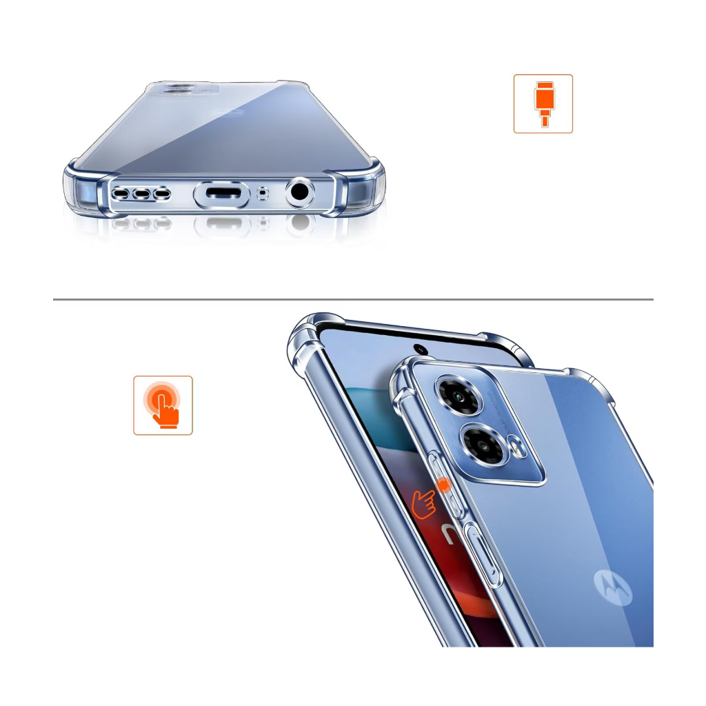 Чохол до мобільного телефона BeCover Anti-Shock Motorola Moto G35 Clear (712779) - зображення 2