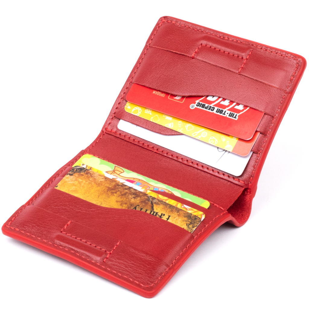 Гаманець Grande Pelle З накладною монетницею Червоний (11331) - зображення 4