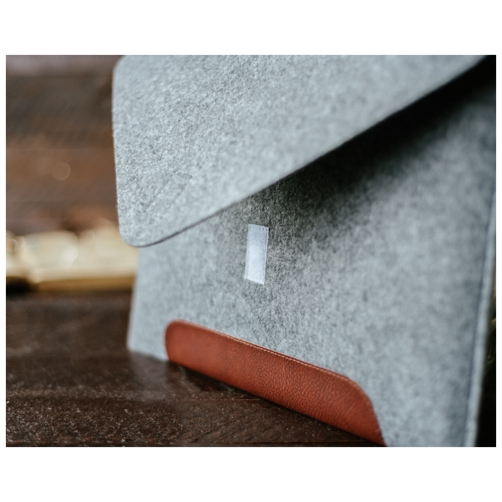 Чохол до ноутбука Gmakin 14" Macbook Pro, envelope, LightGray, brown stripe (GM10-14) - зображення 5