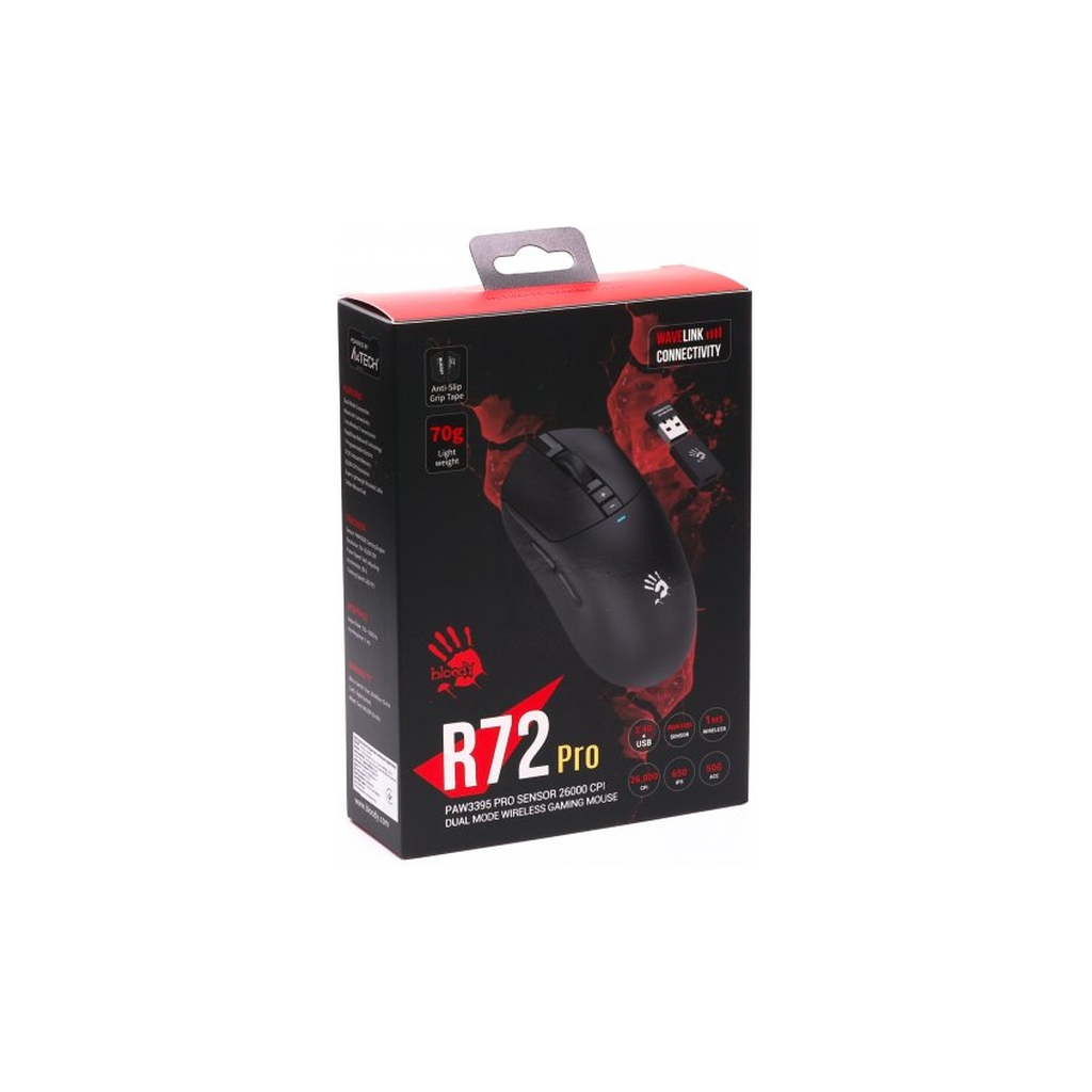 Мишка A4Tech Bloody R72 Pro Wireless/USB Black (4711421000871) - зображення 11