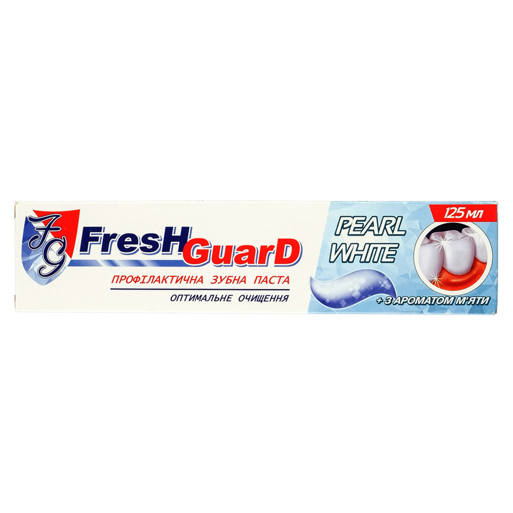 Зубна паста Fresh Guard Pearl White 125 мл (3800031756016) - изображение 1