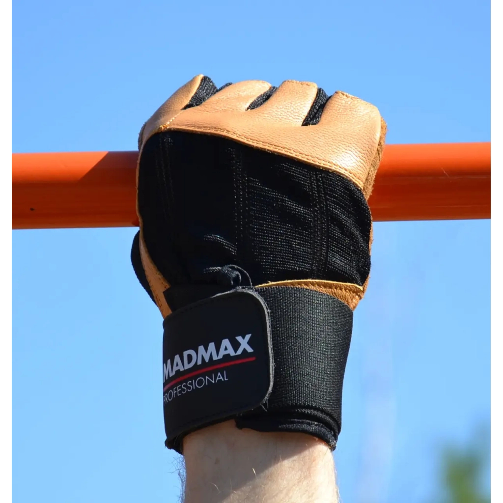 Рукавички для фітнесу MadMax MFG-269 Professional Brown M (MFG-269-Brown_M) - зображення 9