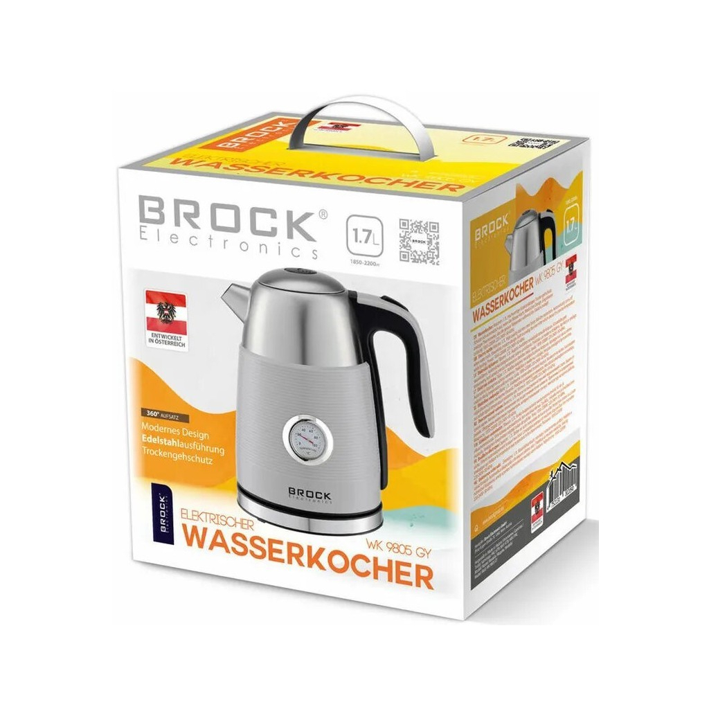Електрочайник Brock_з_ПДВ WK 9805 GY (WK9805GY) - зображення 2