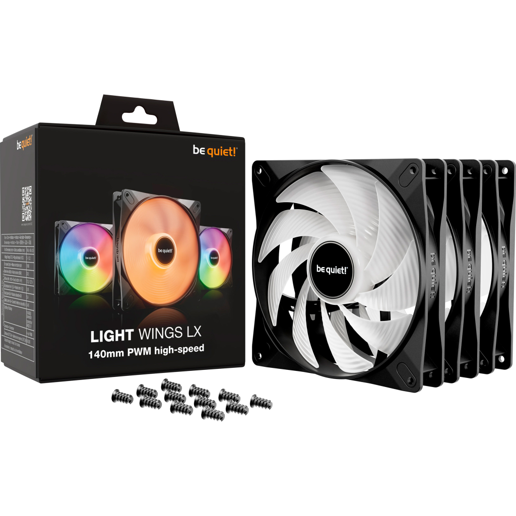 Кулер до корпусу Be quiet! LIGHT WINGS LX 140mm PWM high-speed в комп (BL130) - зображення 5
