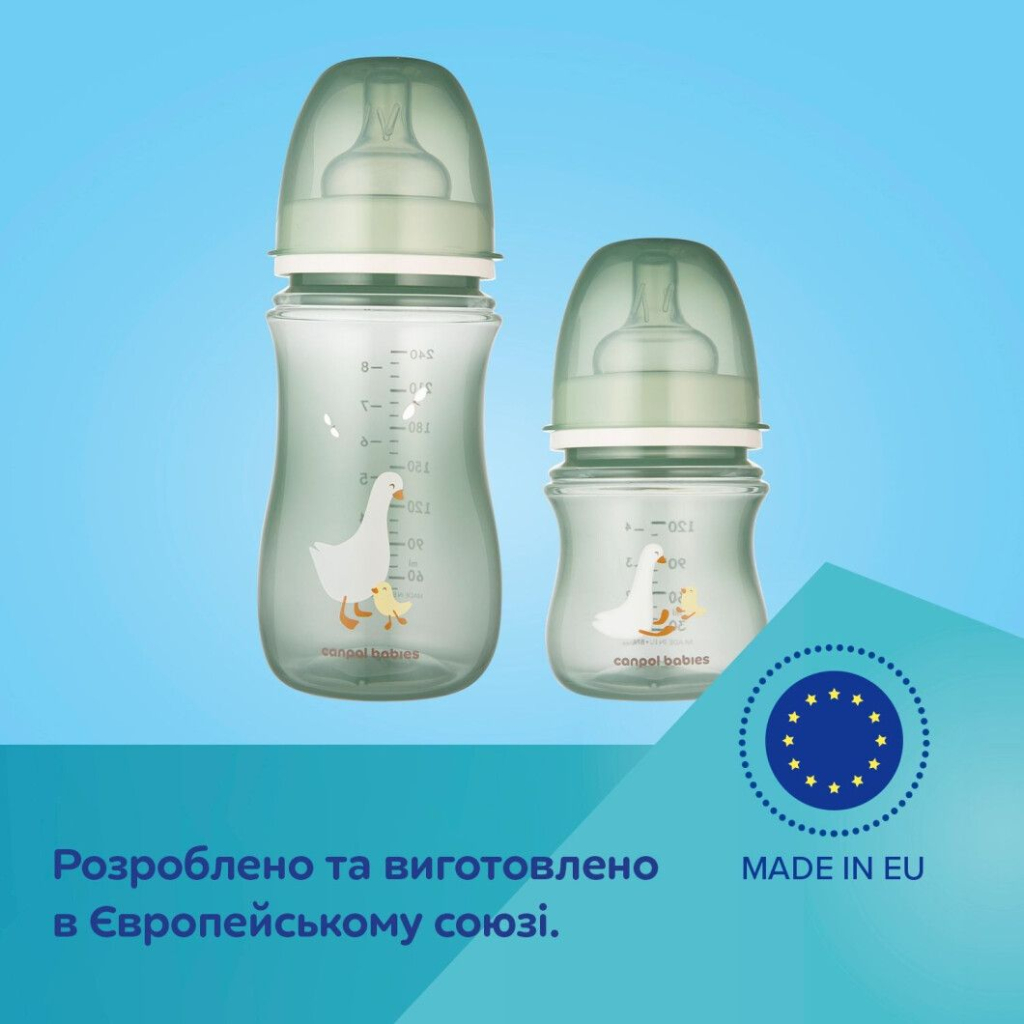 Пляшечка для годування Canpol babies Easystart - Гуси антиколікова з широким отвором 120 мл (35/244) - зображення 12