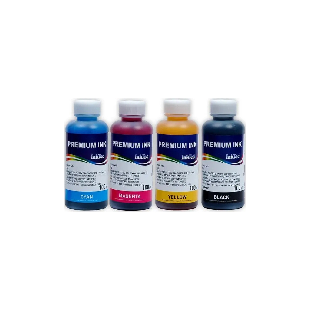 Чорнило InkTec Epson C79/91 Т26/27 ТХ106/117 S22/SX130/420 4*100 мл, BCMY pibmented (E0013-4SET100) - зображення 1