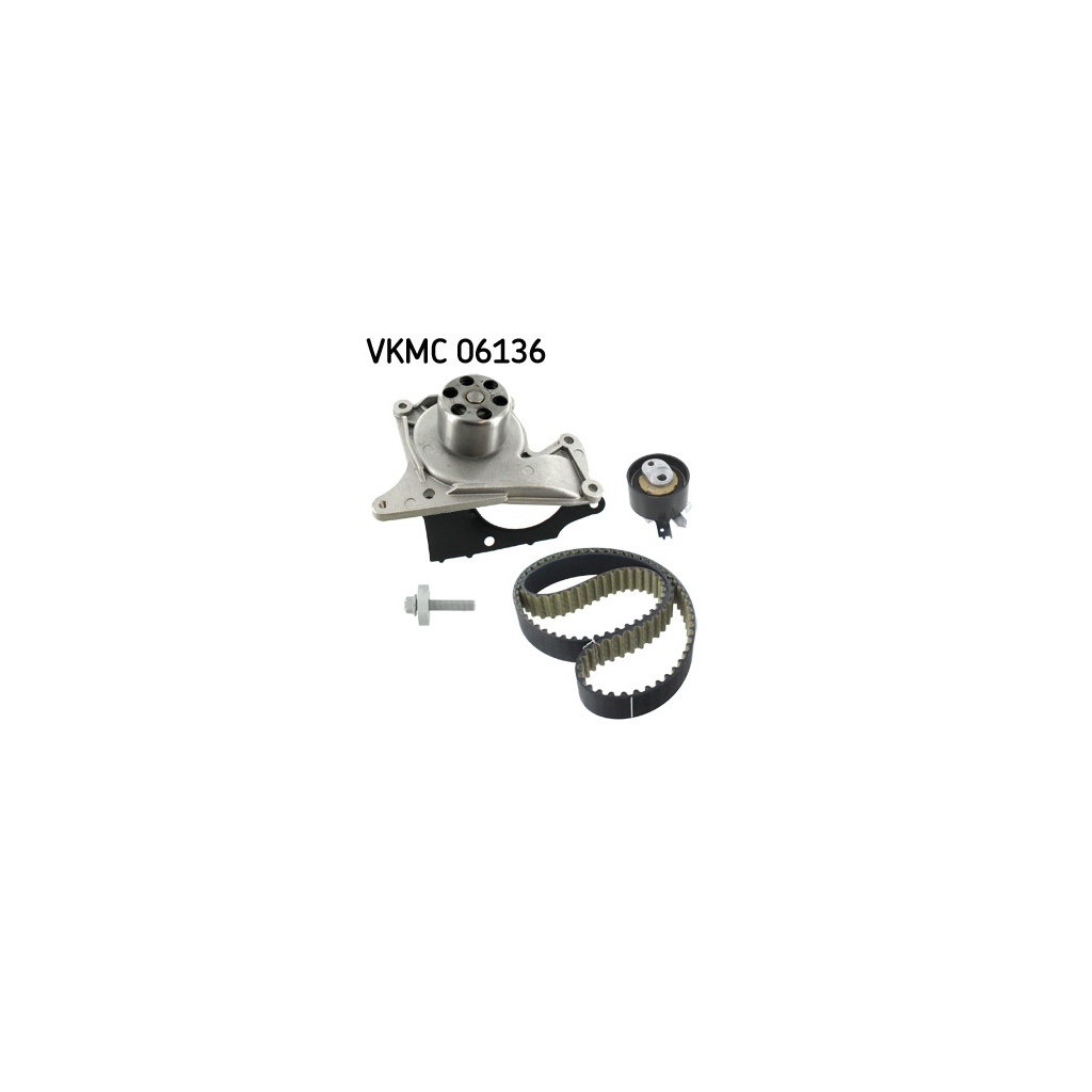Комплект ременя ГРМ з помпой SKF VKMC 06136 - зображення 1