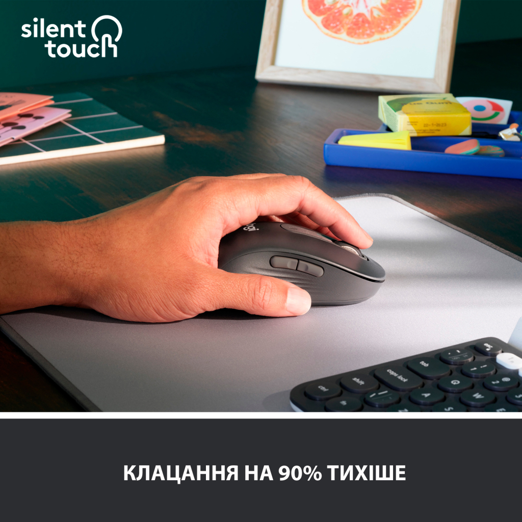 Мишка Logitech Signature M650 L Wireless LEFT Graphite (910-006239) - зображення 3