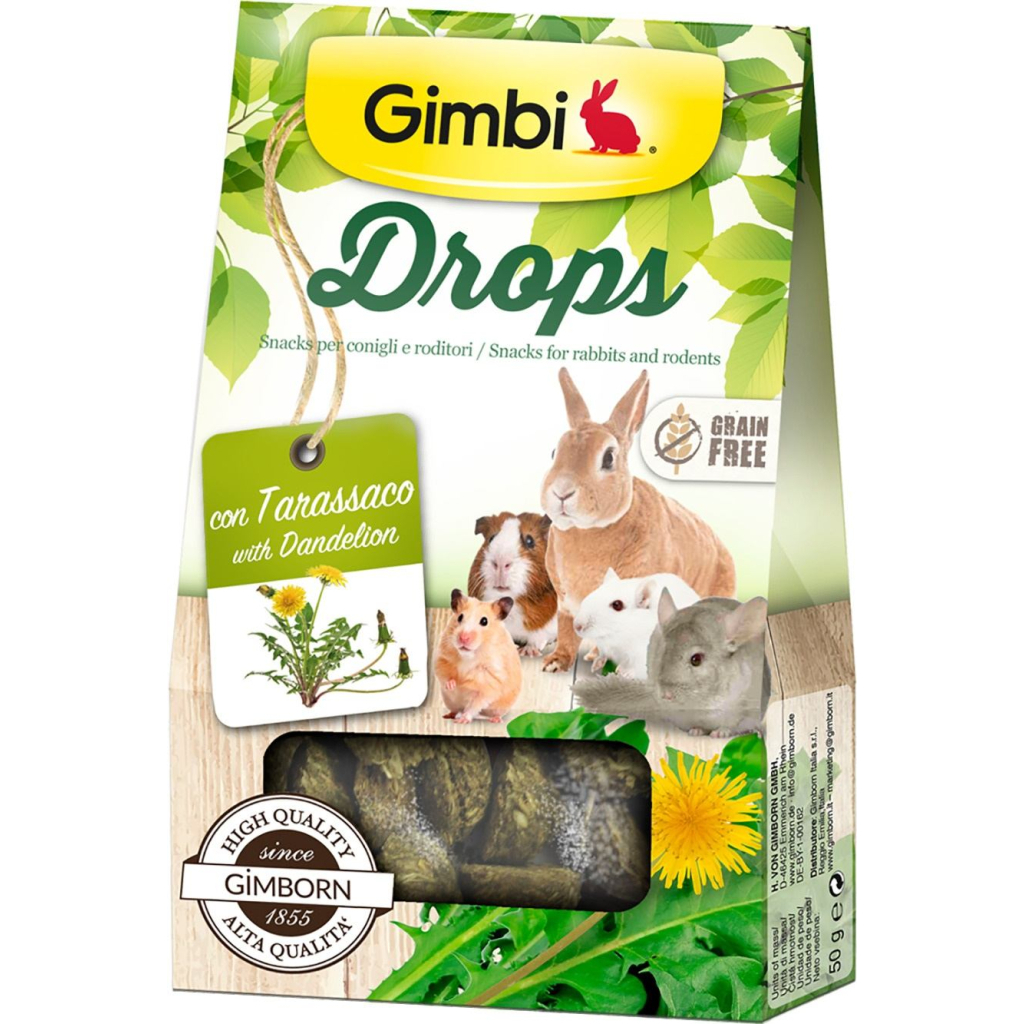 Ласощі для гризунів GimBi дропси з кульбабою 50 г (4002064201863) - зображення 1