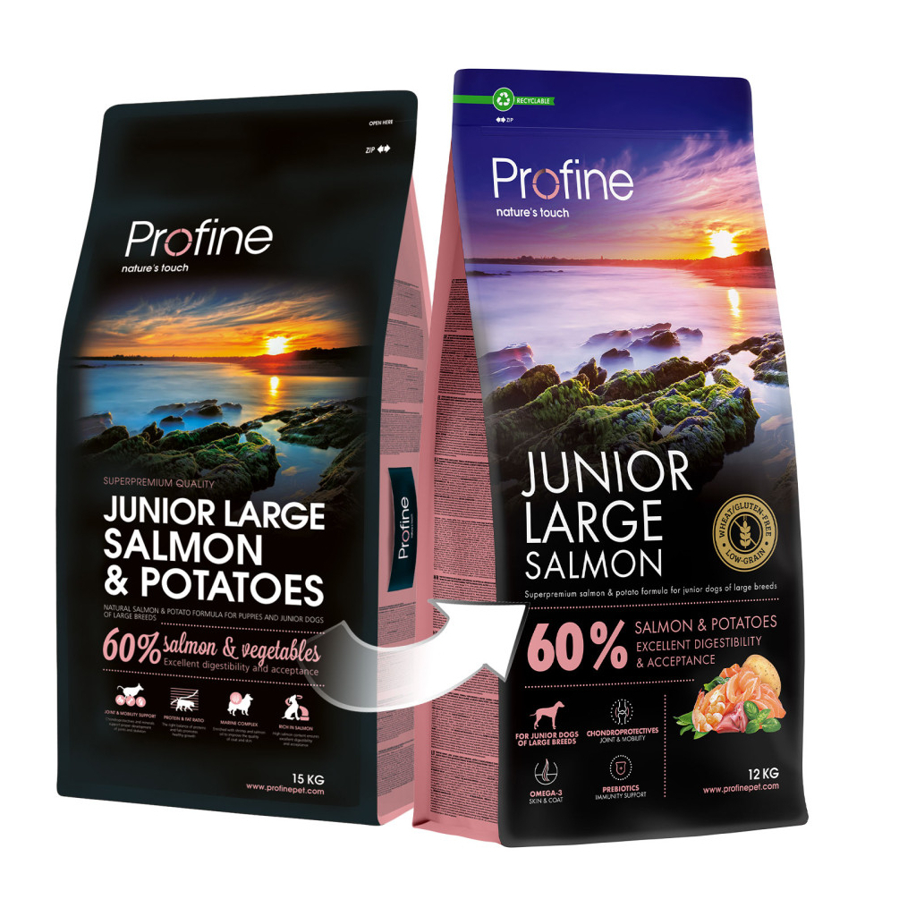 Сухий корм для собак Profine Junior Large Salmon and Potatoes для цуценят та юніорів великих порід 12 кг (8595602569472) - зображення 3
