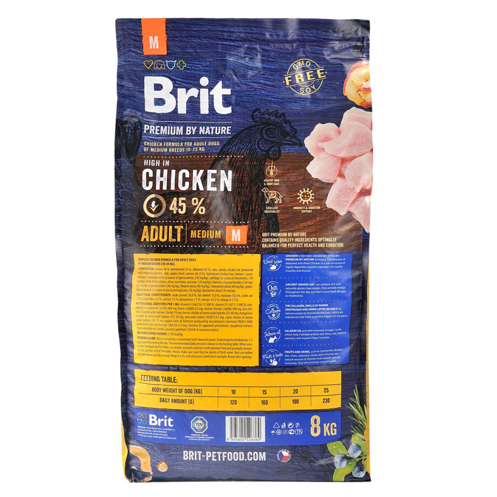 Сухий корм для собак Brit Premium Dog Adult M 8 кг (8595602526369) - зображення 3