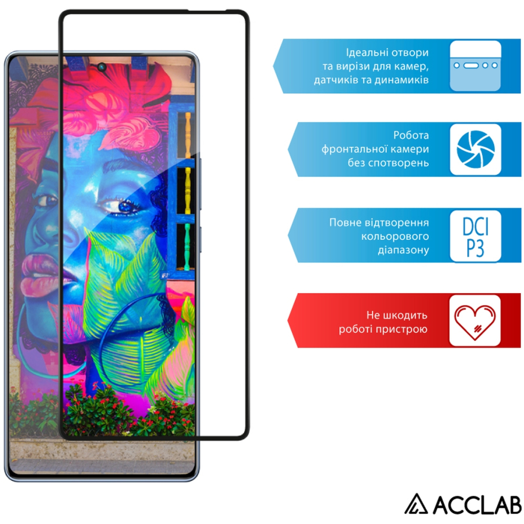 Скло захисне ACCLAB Full Glue Infinix Note 40 4G Black (1283126594885) - зображення 5