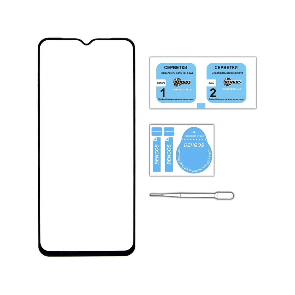 Скло захисне Dengos Full Glue Tecno Spark 10 Pro (KI7) (black) (TGFG-290) - зображення 2