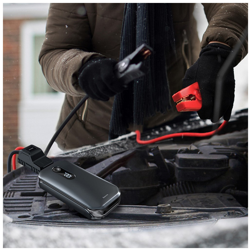 Пуско зарядний пристрій Baseus 12000mAh Super Energy Pro Car Jump Starter Black (CRJS03-01) - зображення 7